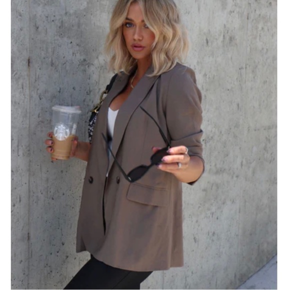Vici Taupe Blazer - Women’s Large - Picture 1 of 1